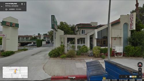 中国侨网阿罕布拉市山谷大道国宾大酒店2日晚发生抢劫杀人惨案。(美国《世界日报》)
