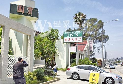中国侨网发生凶案的酒店,因地理位置便利,入住率相当高。(美国《世界日报》/杨青 摄)