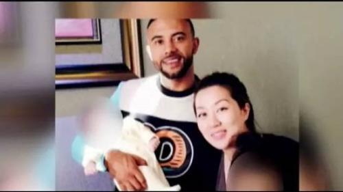 中国侨网资料图:Tiffany Li 与其被杀前男友Keith及两个孩子(美国中文网)