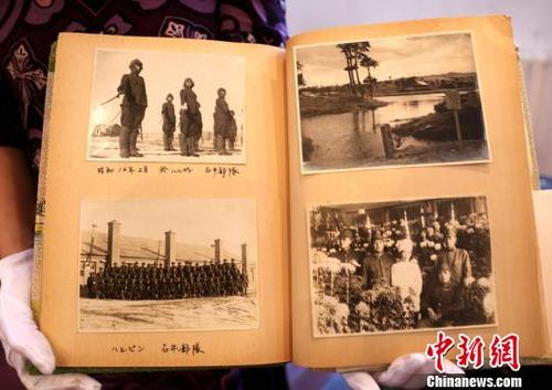 中国侨网图为侵华日军第七三一部队野外训练照片资料。　王舒　摄