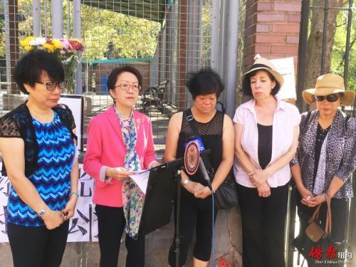 中国侨网死者家属希望在陈倩雯的帮助下,能为死者讨回一个公道。(纽约《侨报》/张晶摄)