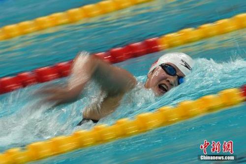 中国侨网资料图:李冰洁在比赛中。中新社记者 武俊杰 摄