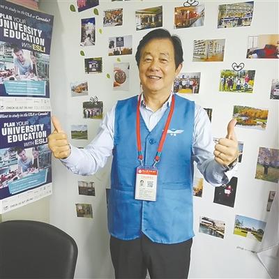 中国侨网陆连国说,帮助别人是他最大的快乐。(张燕 摄)
