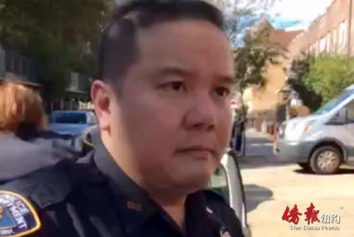 中国侨网华裔警察陈光艺。(纽约侨报网)