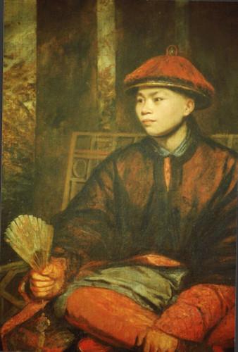 中国侨网英国著名画家雷诺茨为黄亚东所作的油画。(BBC中文网)