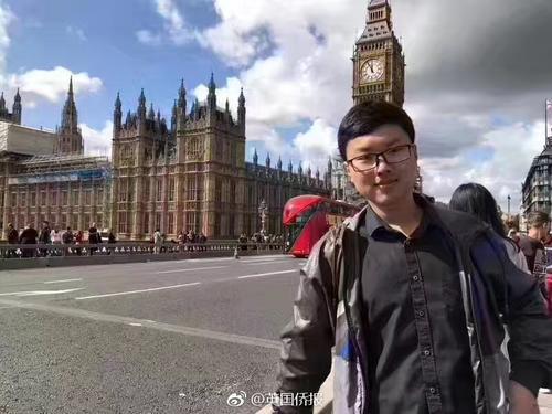中国侨网失联中国留学生（图片来源：英国侨报微博）