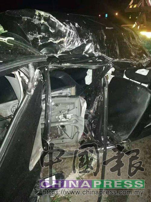 中国侨网车祸现象。(马来西亚《中国报》图片)