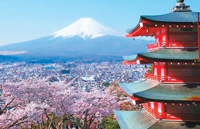 中国侨网图为日本著名景点富士山 资料图片