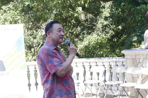 中国侨网林元清曾鼓励圣玛利诺市华人出来投票。(美国《世界日报》记者李雪/摄影)