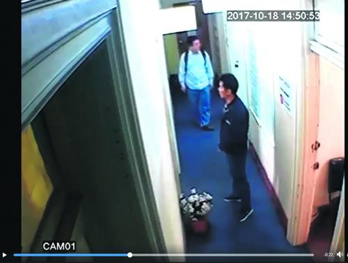 中国侨网警方公布兜售假金佛案监控录像。（澳大利亚《星岛日报》）