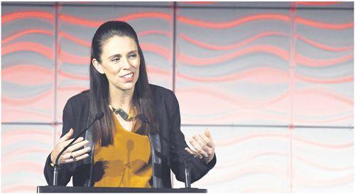 中国侨网新西兰总理Jacinda Ardern在峰会上致辞。(新西兰《中文先驱报》)