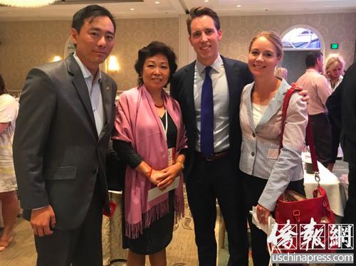 中国侨网2018年共和党全国党代表大会在洛杉矶召开，华裔代表反应华裔卡车司机在过密州时，受到不公对待。（美国《侨报》/章宁 摄）
