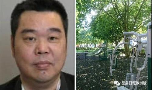 中国侨网左图:被警方通缉的谢树广。右图:事发地点。(《星岛日报》欧洲版微信公众号)