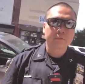 中国侨网华裔警员陈荣辉。(纽约《侨报》)