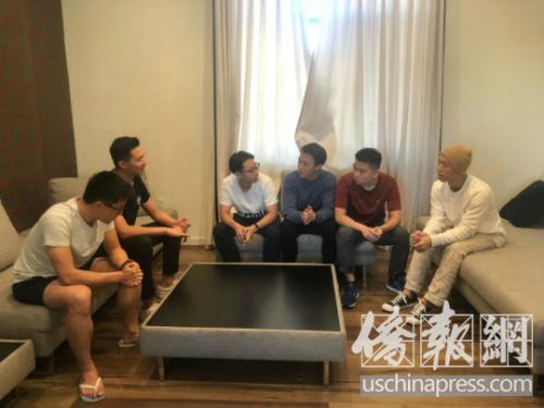 中国侨网最后一批撤离火灾区的中国留学生已住进了洛杉矶的一处华人公寓。(美国《侨报》/王珂莹 摄)