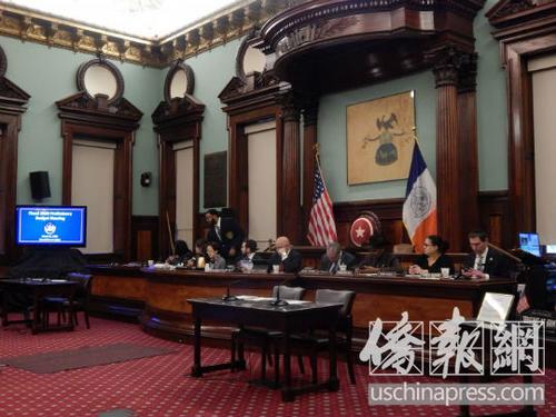 中国侨网纽约市议会老人委员会公听2020财年预算草案。(美国《侨报》/尹英姿 摄)