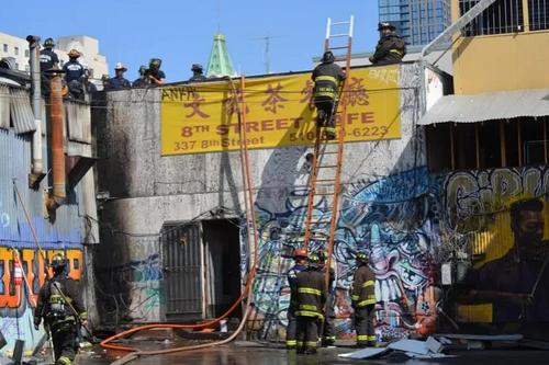 Webster|美国奥克兰华埠遭遇大火 至少16家商户受影响