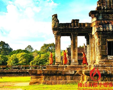 柬埔寨世界知名古迹——吴哥窟。（图片来源：《佛山日报》）