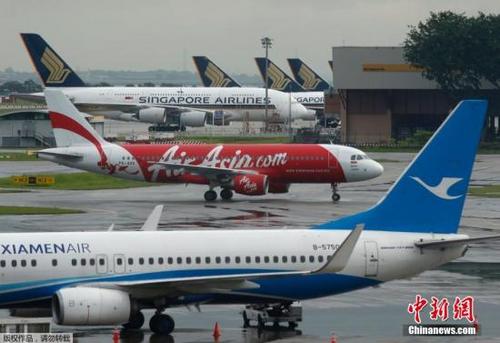 中国侨网资料图：亚洲航空客机。