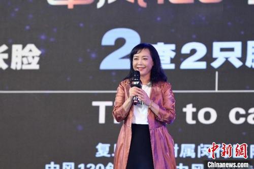 中国侨网赵静呼吁在千家万户中普及“中风120口诀”。 陈静 摄