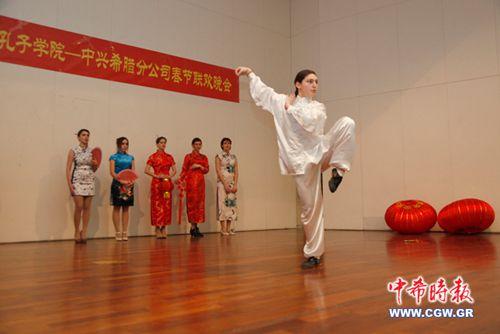 中国侨网功夫表演(希腊《中希时报》)