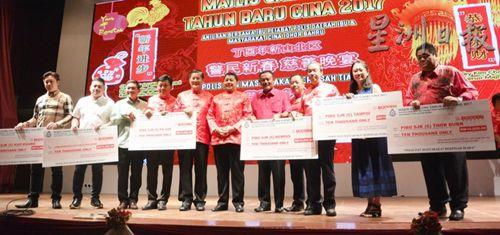 中国侨网捐款仪式现场 （马来西亚《星洲日报》）
