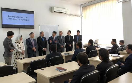 中国侨网阿富汗外交官汉语学习班开班。（中国驻阿富汗大使馆）