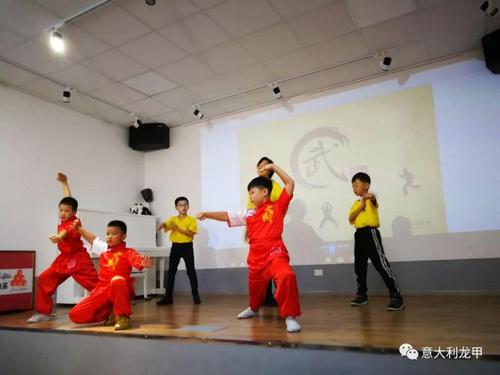 中国侨网龙甲中文学校学生带来武术表演。