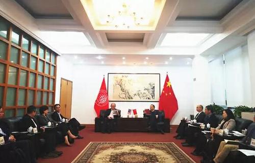 中国侨网会谈现场(图片来源:华侨大学网站)