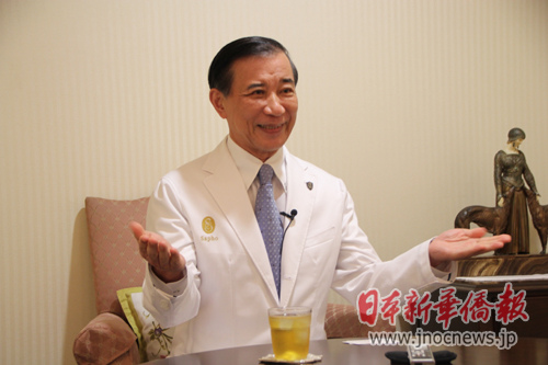 中国侨网白壁征夫。(吴晓乐 摄)