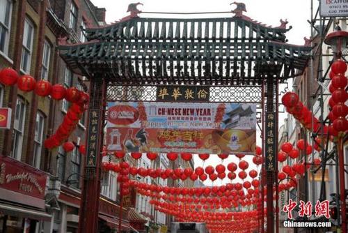 中国侨网资料图：英国伦敦唐人街。中新社记者 周兆军 摄