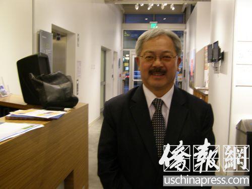 中国侨网旧金山市长李孟贤。(图片来源:美国《侨报》记者枫渔摄)