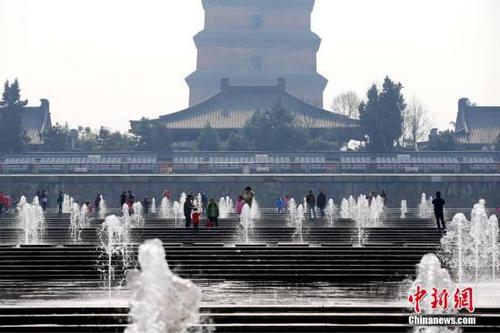 中国侨网资料图:陕西西安大雁塔。中新社记者 张远 摄