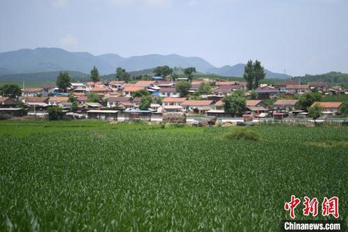 中国侨网自立村群山环绕 张瑶 摄