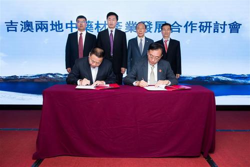中国侨网10月20日,吉澳两地协会、企业就中药材产业合作签署意向协议。新华社记者 张金加 摄