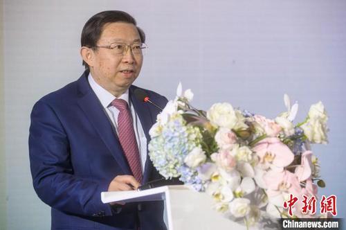 中国侨网许宁宁在开幕式上发表主旨演讲。 李南轩 摄