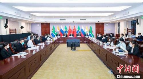 中国侨网金砖国家可持续发展大数据论坛开幕式北京会场。 中国科学院 供图