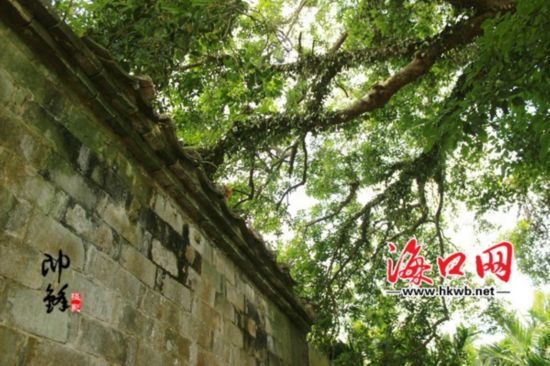 中国侨网蔡家大院屋顶上的是什么？你猜。（海口网/李帅锋 摄）