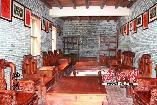 中国侨网内景摆设布置。（海口网/李帅锋 摄）