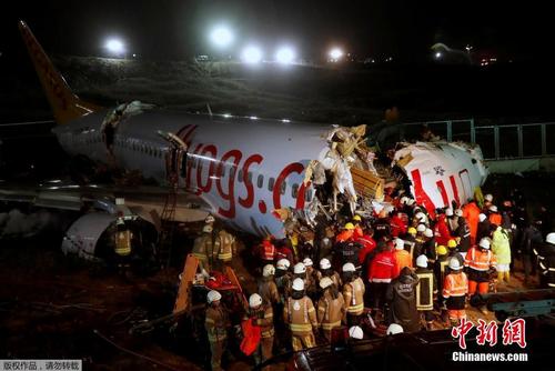 土耳其一架波音738客机滑出跑道