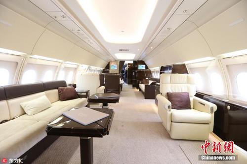 亚洲最大公务航空展上海举行 公务机机舱内饰豪华