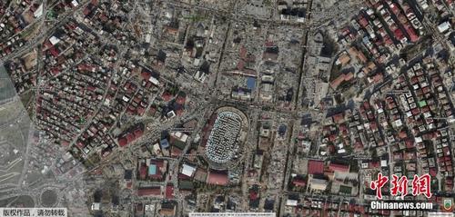 卫星影像下的土耳其地震受灾区