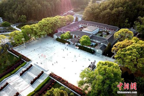 空中鸟瞰福建古田“红色小镇”