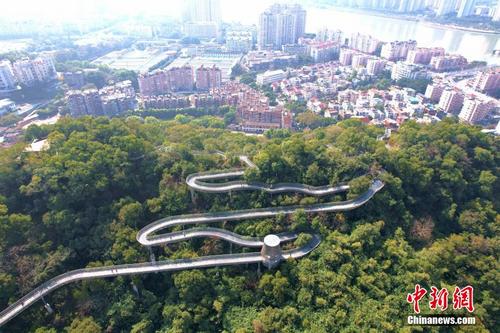 航拍福州“福道”春日美景