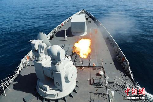 中国海军第三十六批护航编队开展实战化训练