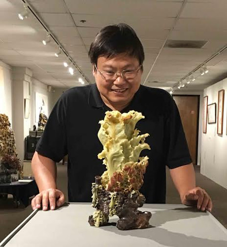 石雕大师牛克思名作《江南黄芽菜》亮相硅谷-中国侨网