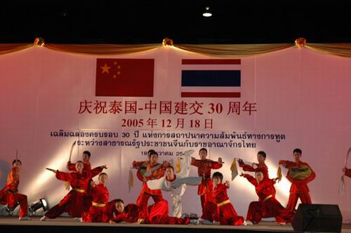 山东莱州中华武校庆祝中泰建交三十周年演出成