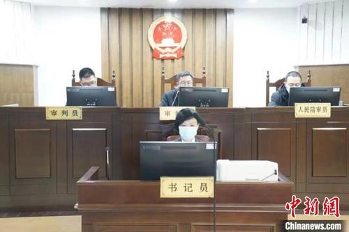 中国侨网庭审现场。　晋中市中级人民法院供图