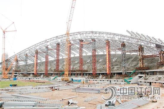 江门体育中心体育场已基本成形。