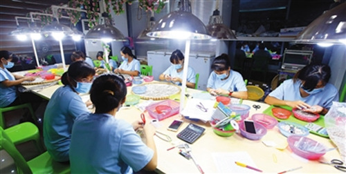 会文佛珠产业带动了当地众多贫困户就业。